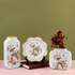 The Golden Glory Ceramic Decorative Vase  Set of 3 - White